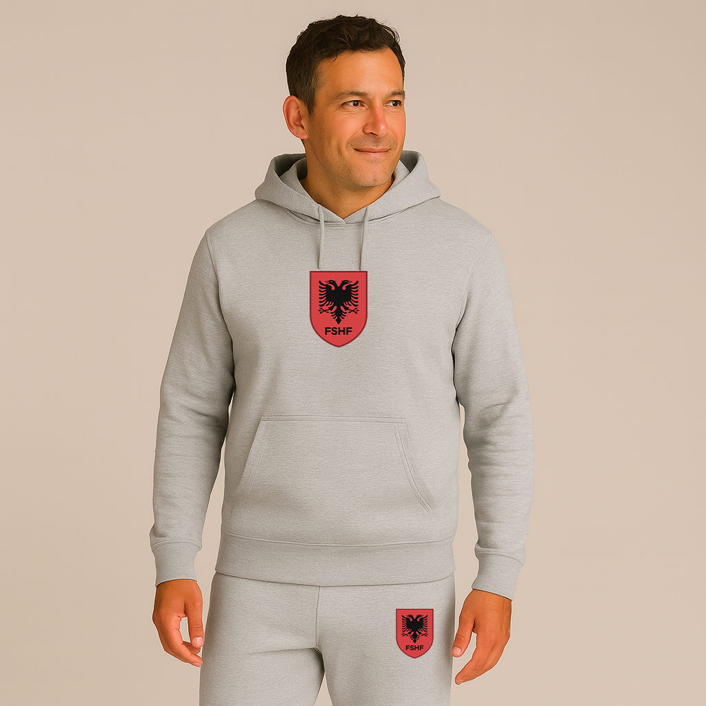 Men's Albania National Soccer Team Hoodie Joggers Set