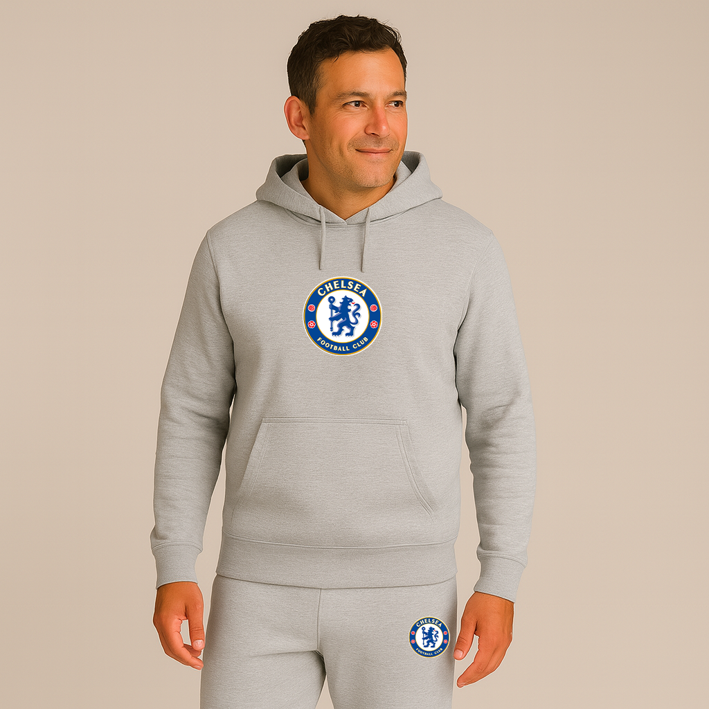 Men's Chelsea Soccer Logo Hoodie Joggers Set