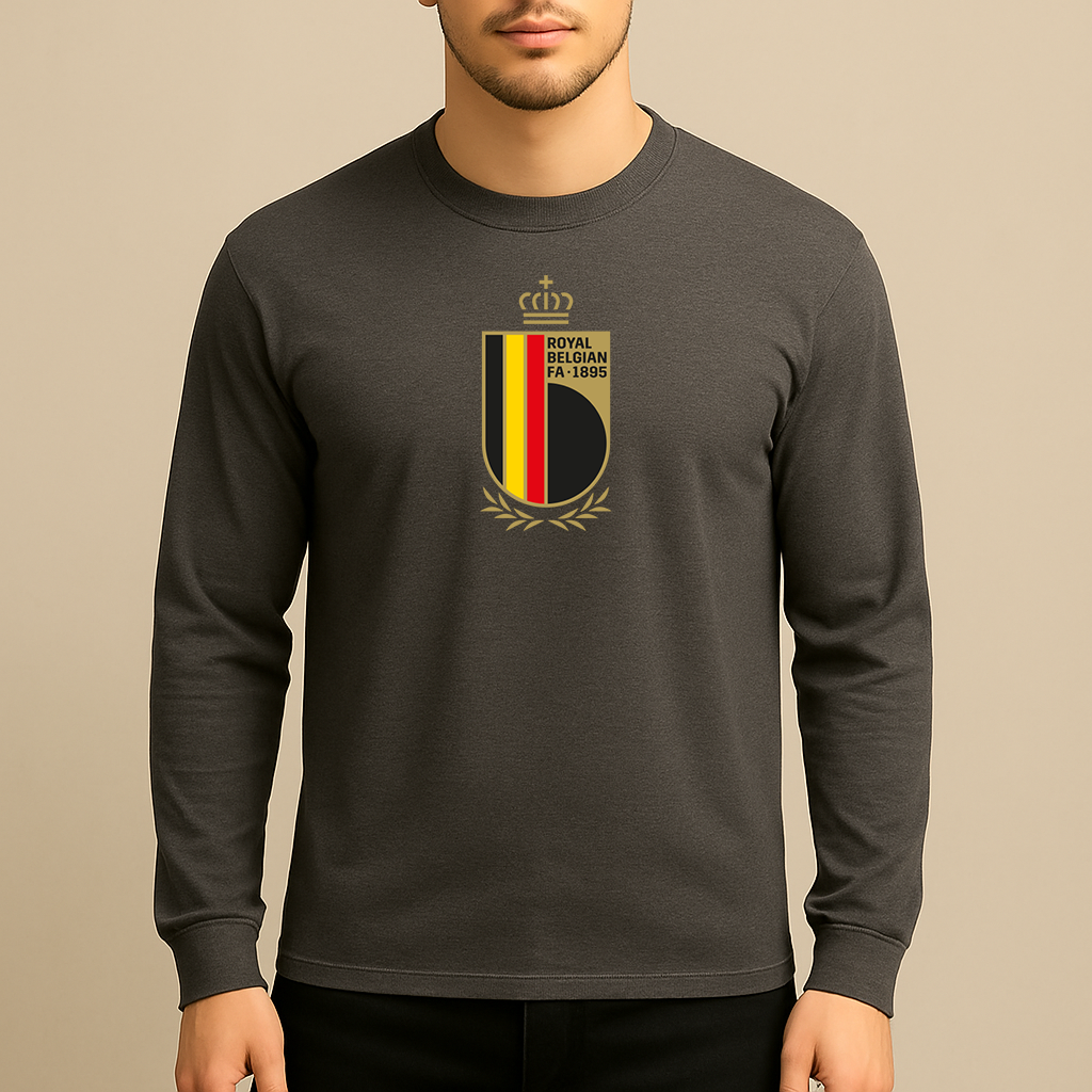 Men's Belgium National Soccer Team Long Sleeve T-Shirt