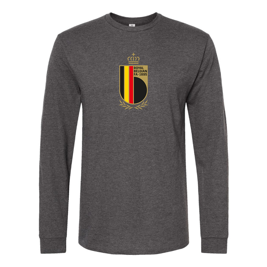 Men's Belgium National Soccer Team Long Sleeve T-Shirt