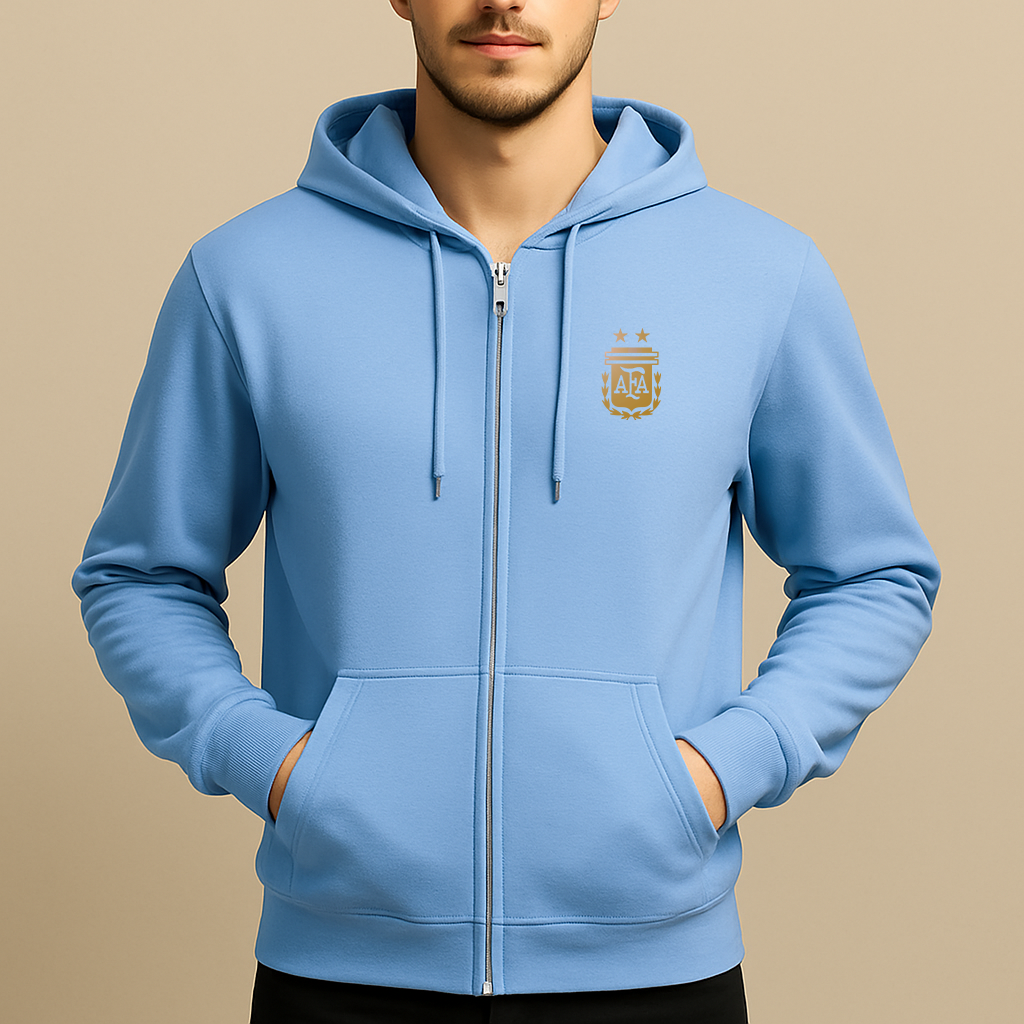 Men's Argentina Soccer Zipper Hoodie