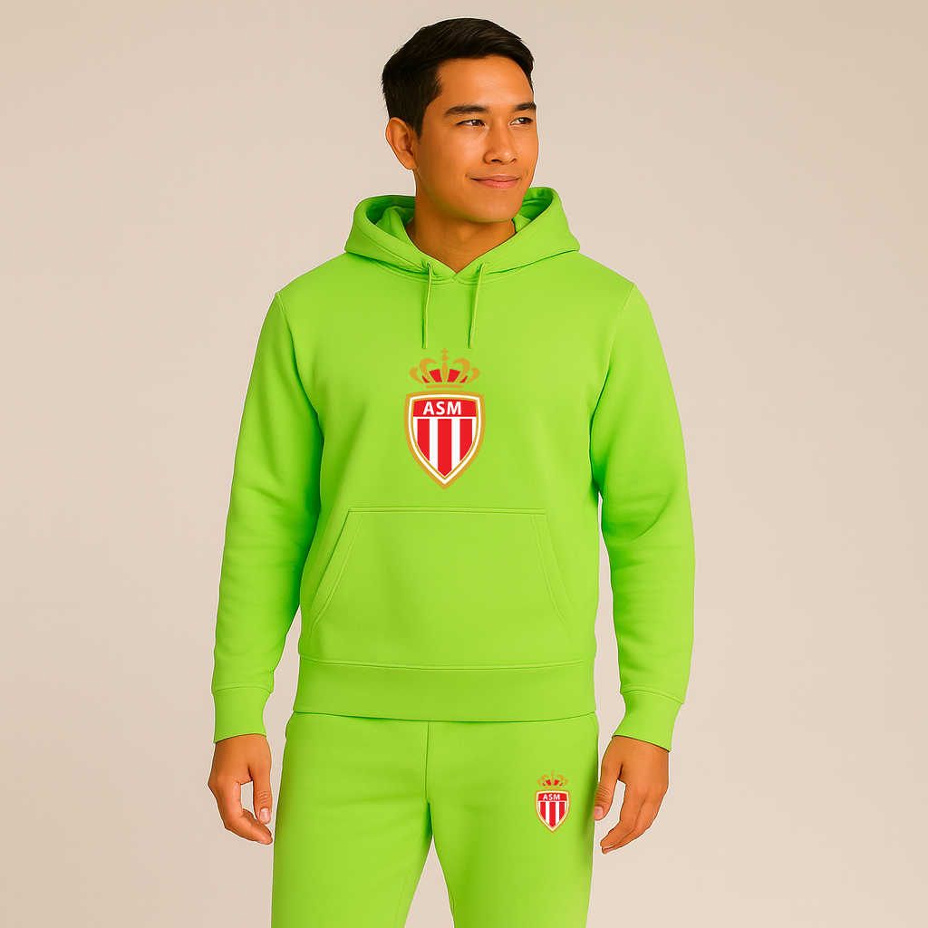 Men's AS Monaco FC Hoodie Joggers Set