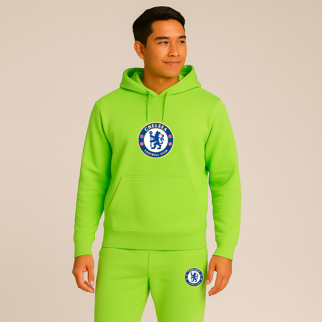 Men's Chelsea Soccer Logo Hoodie Joggers Set