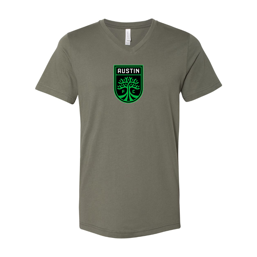 Men’s Austin FC - BELLA + CANVAS - Jersey V-Neck Tee - 3005