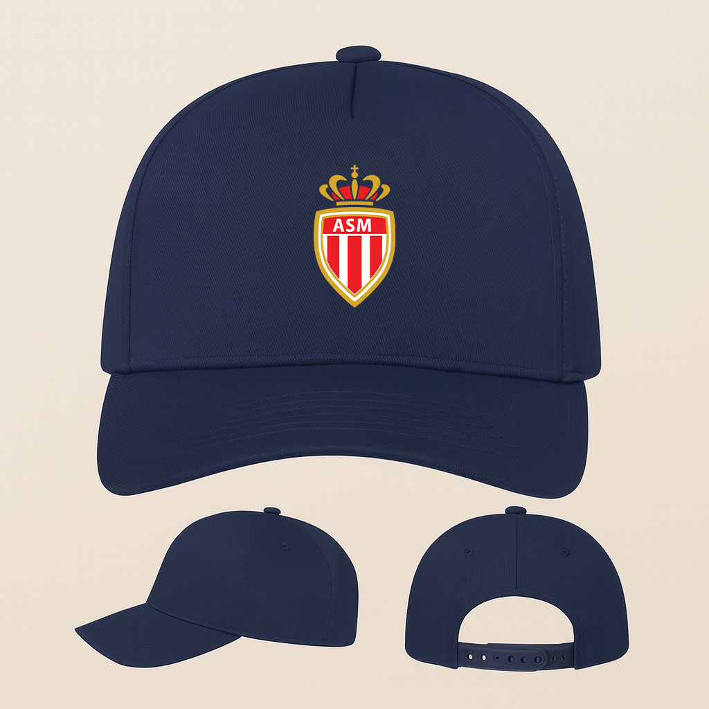 AS Monaco FC Five Panel Twill Snapback Cap
