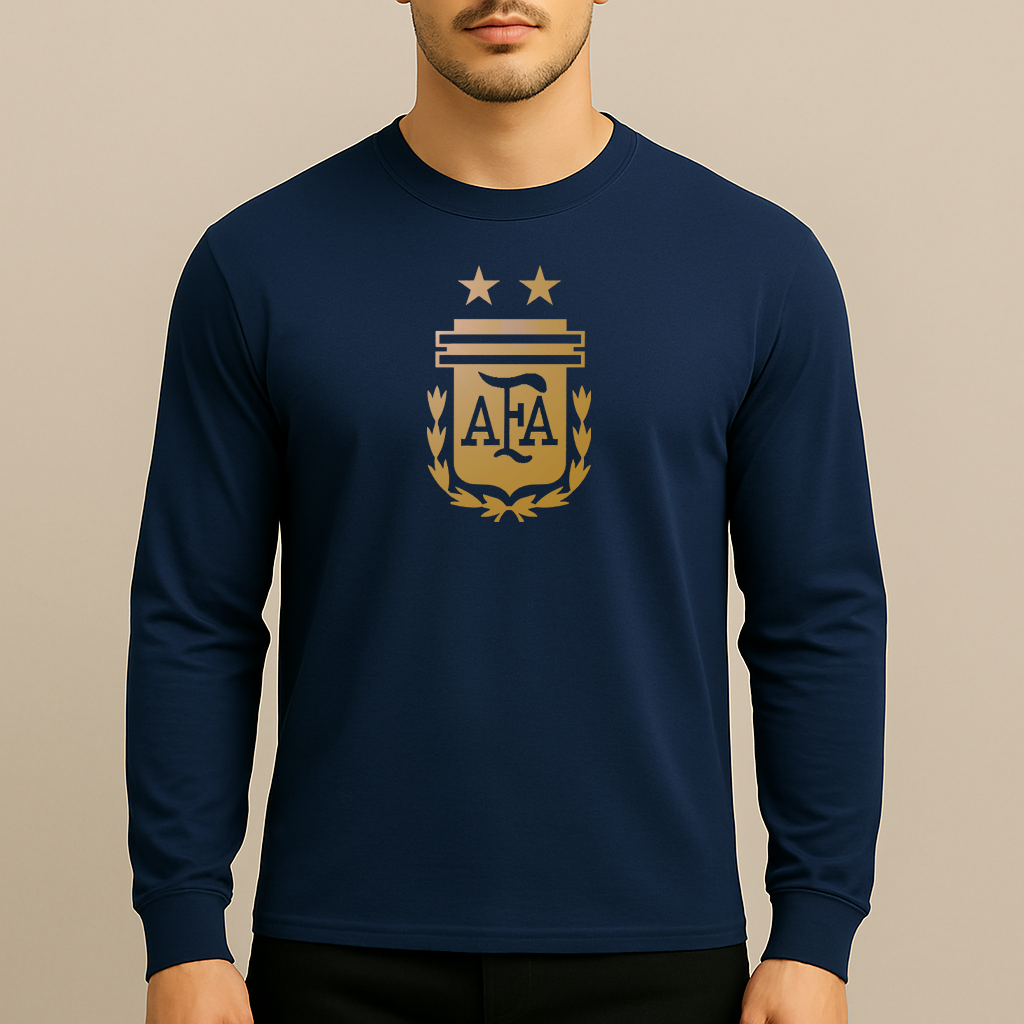 Men's Argentina Soccer Long Sleeve T-Shirt