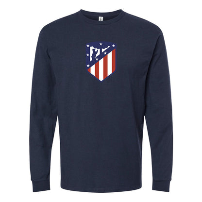 Men's Atletico Madrid FC Cotton Long Sleeve T-Shirt
