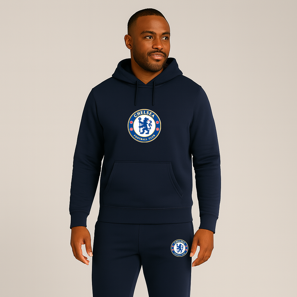 Men's Chelsea Soccer Logo Hoodie Joggers Set