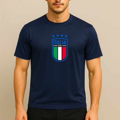Men's Italy National Soccer Team Polyester T-Shirt
