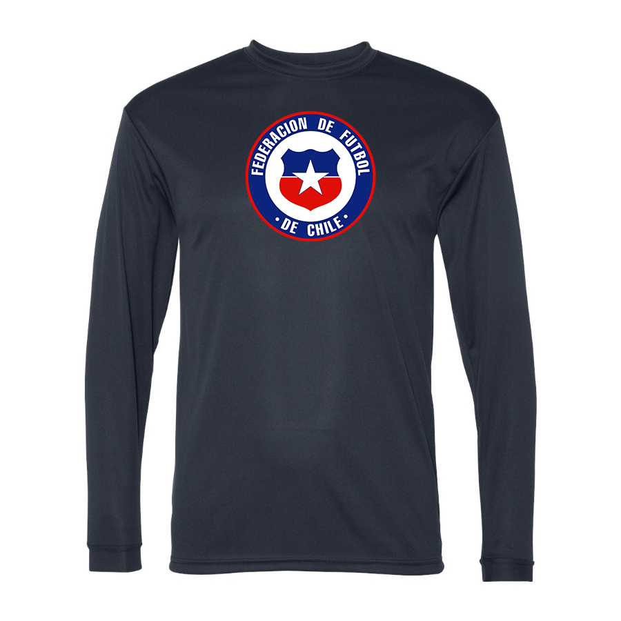 Men’s Chile National Soccer Team Performance Long Sleeve T-Shirt
