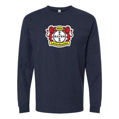 Men's Bayer Leverkusen FC Cotton Long Sleeve T-Shirt