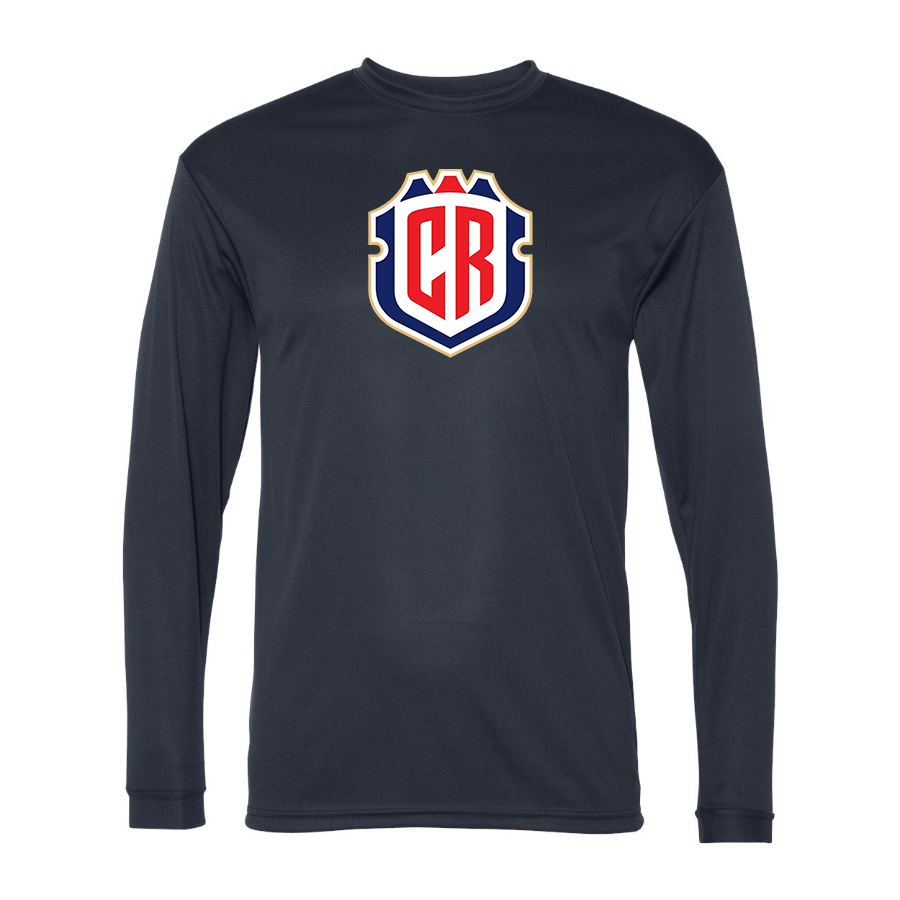 Men’s Costa Rica National Soccer Team Performance Long Sleeve T-Shirt