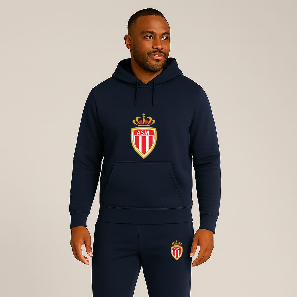 Men's AS Monaco FC Hoodie Joggers Set