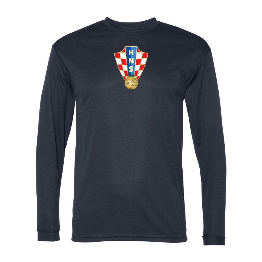 Men’s Croatia National Soccer Team Performance Long Sleeve T-Shirt