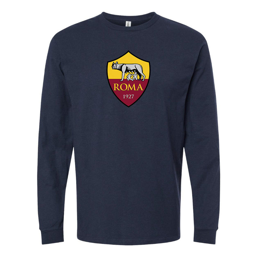 Men's AS Roma FC Cotton Long Sleeve T-Shirt