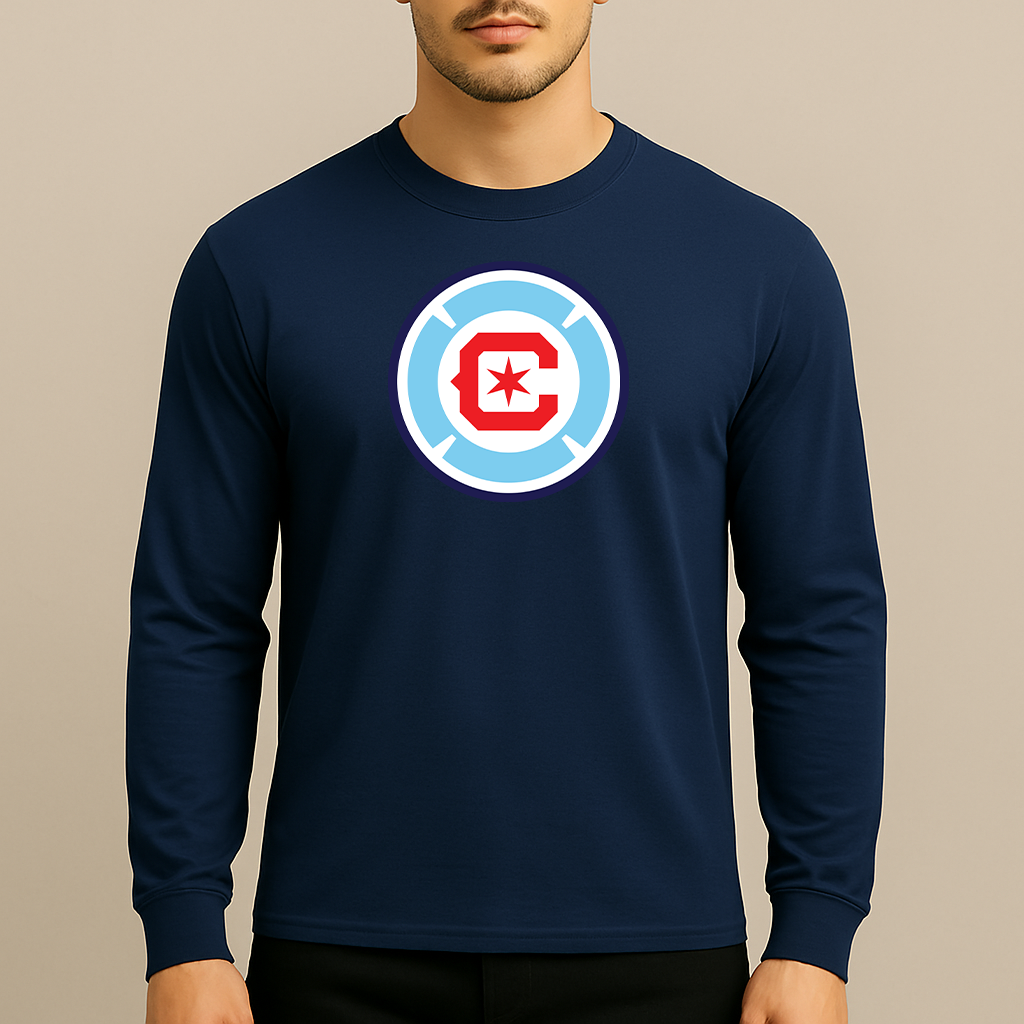 Men's Chicago Fire Soccer Long Sleeve T-Shirt