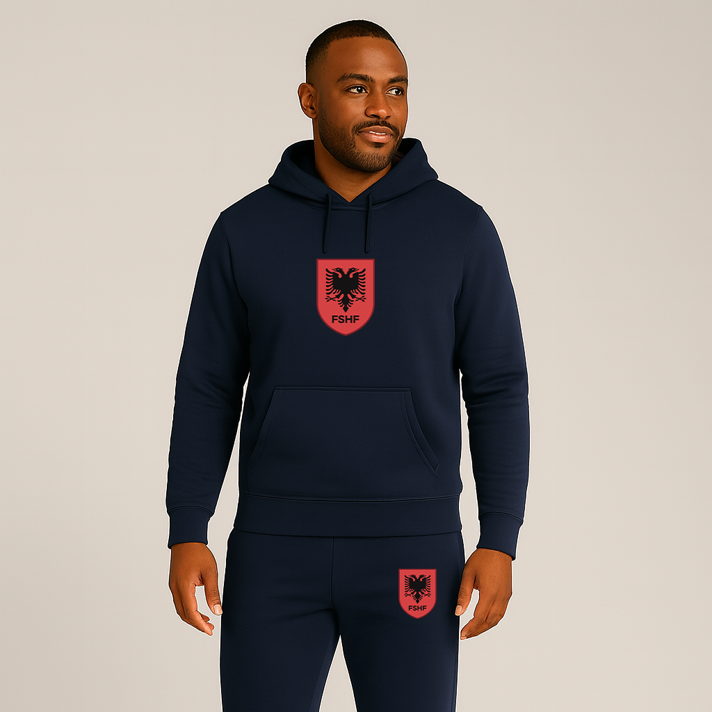 Men's Albania National Soccer Team Hoodie Joggers Set