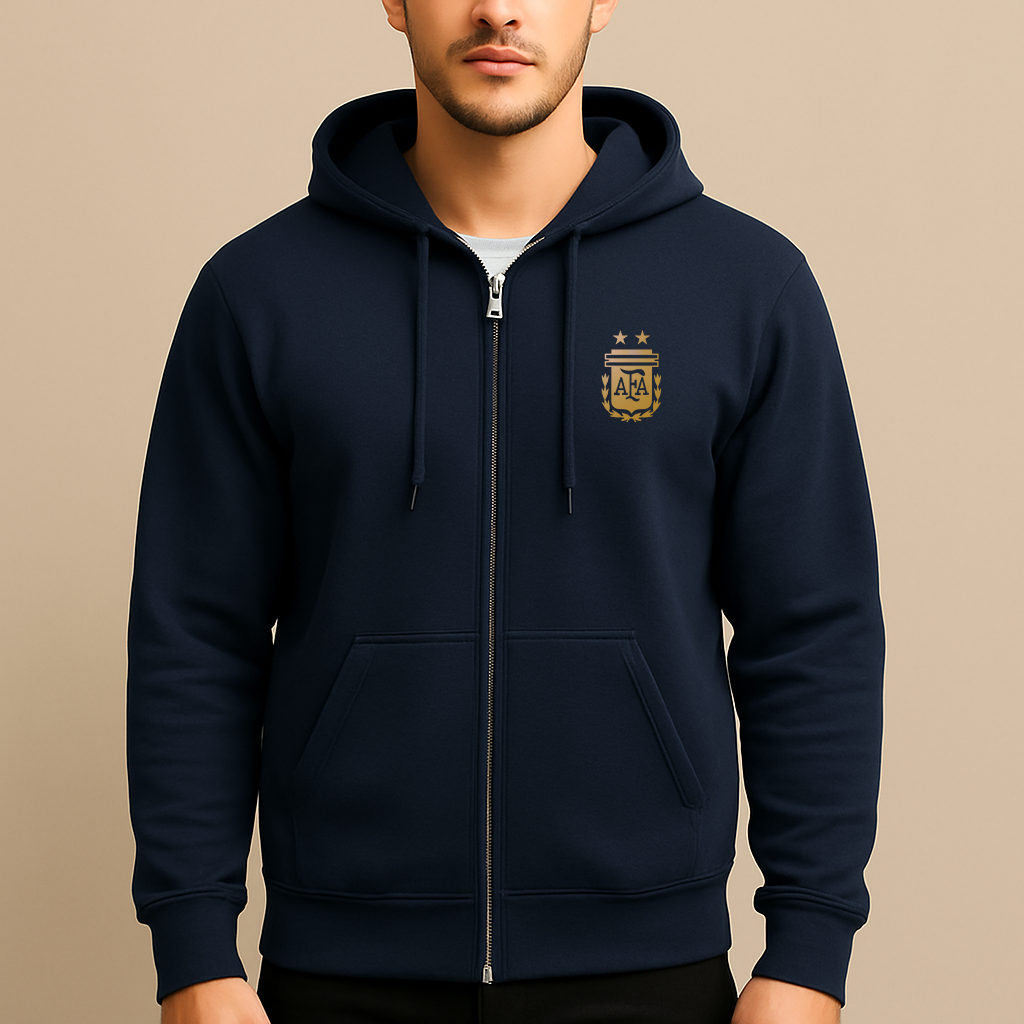 Men's Argentina Soccer Zipper Hoodie