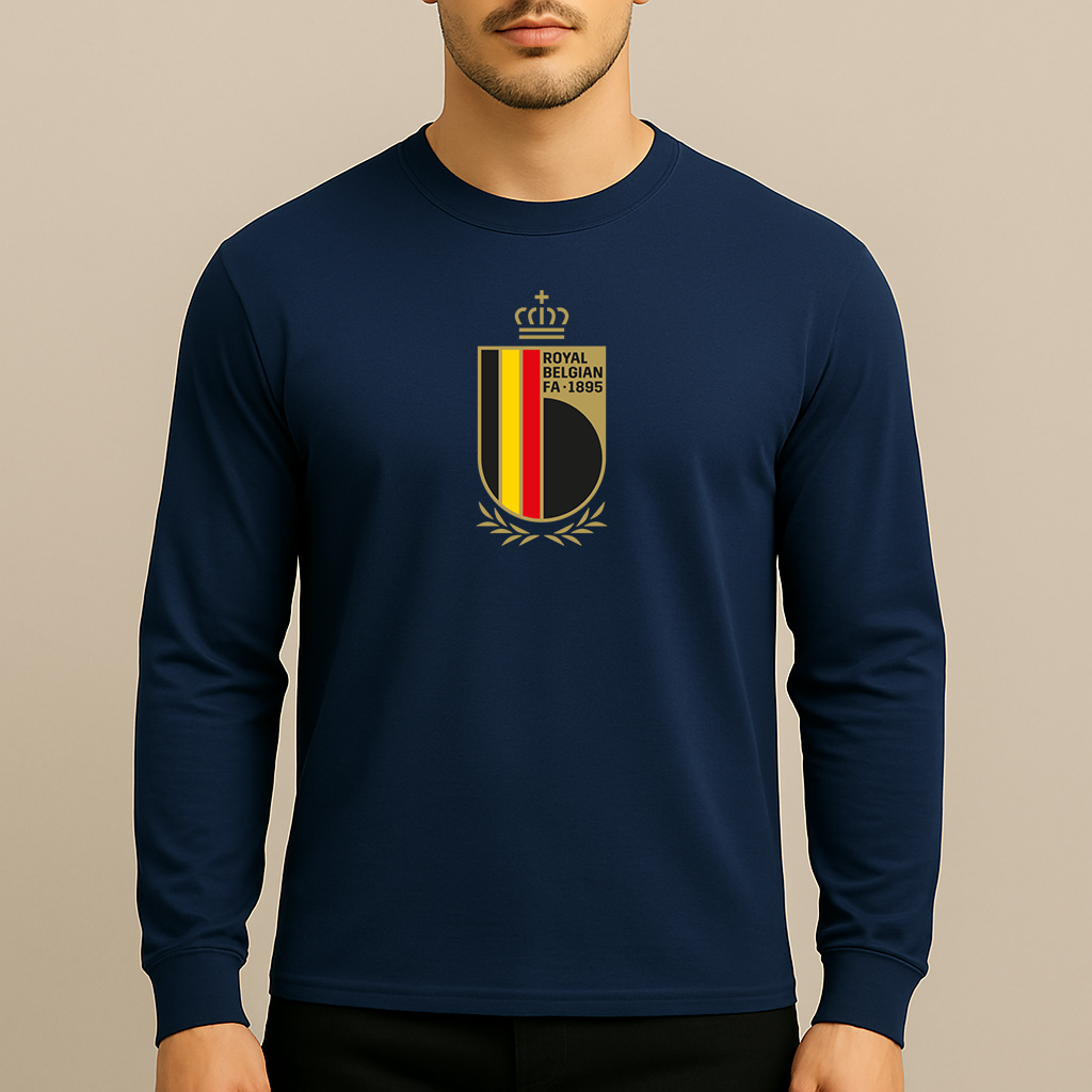 Men's Belgium National Soccer Team Long Sleeve T-Shirt