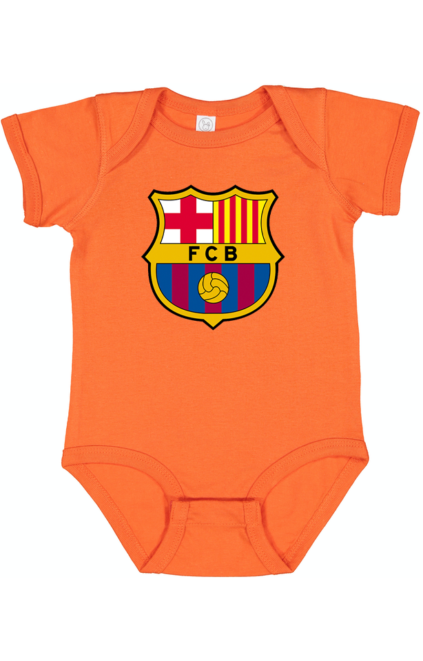 Baby F.C. Barcelona Soccer Romper Onesie