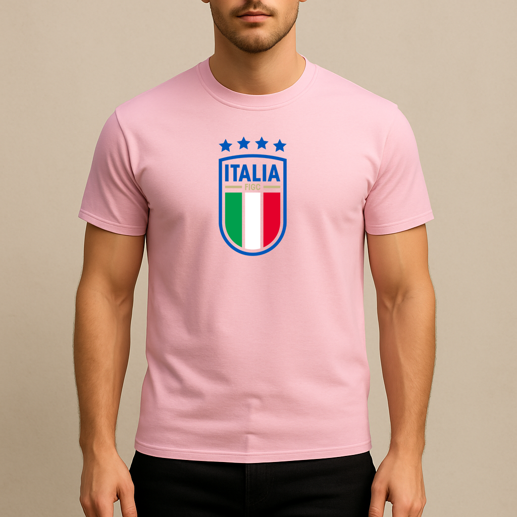 Men's Italy National Soccer Team Cotton T-Shirt