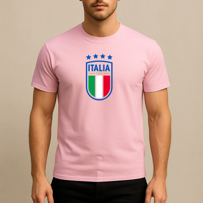 Men's Italy National Soccer Team Cotton T-Shirt