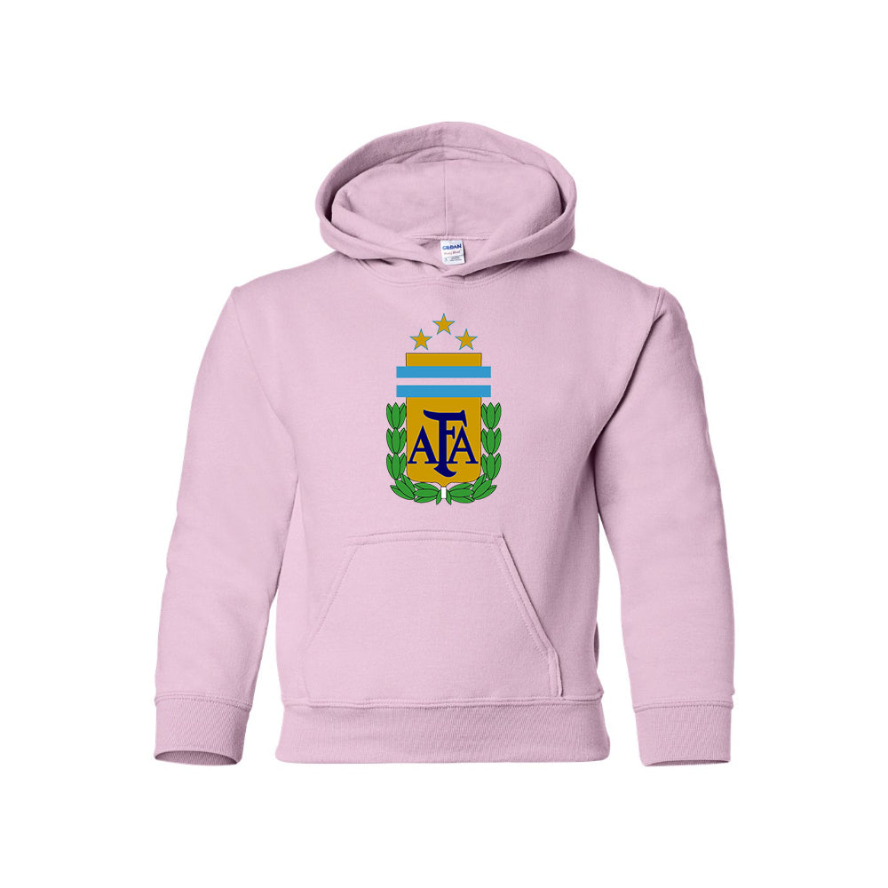 Youth Kids Argentina National Soccer Team Pullover Hoodie