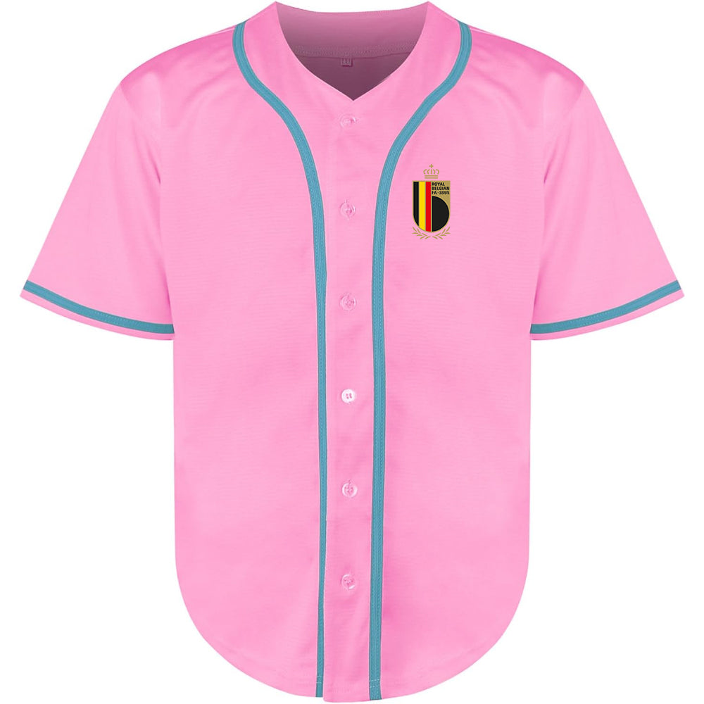 Men's Belgium National Soccer Team Baseball Jersey