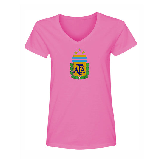 Women's Argentina National Soccer Team V-Neck T-Shirt