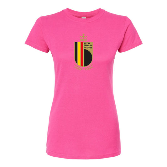 Women’s Belgium National Soccer Team Round Neck T-Shirt