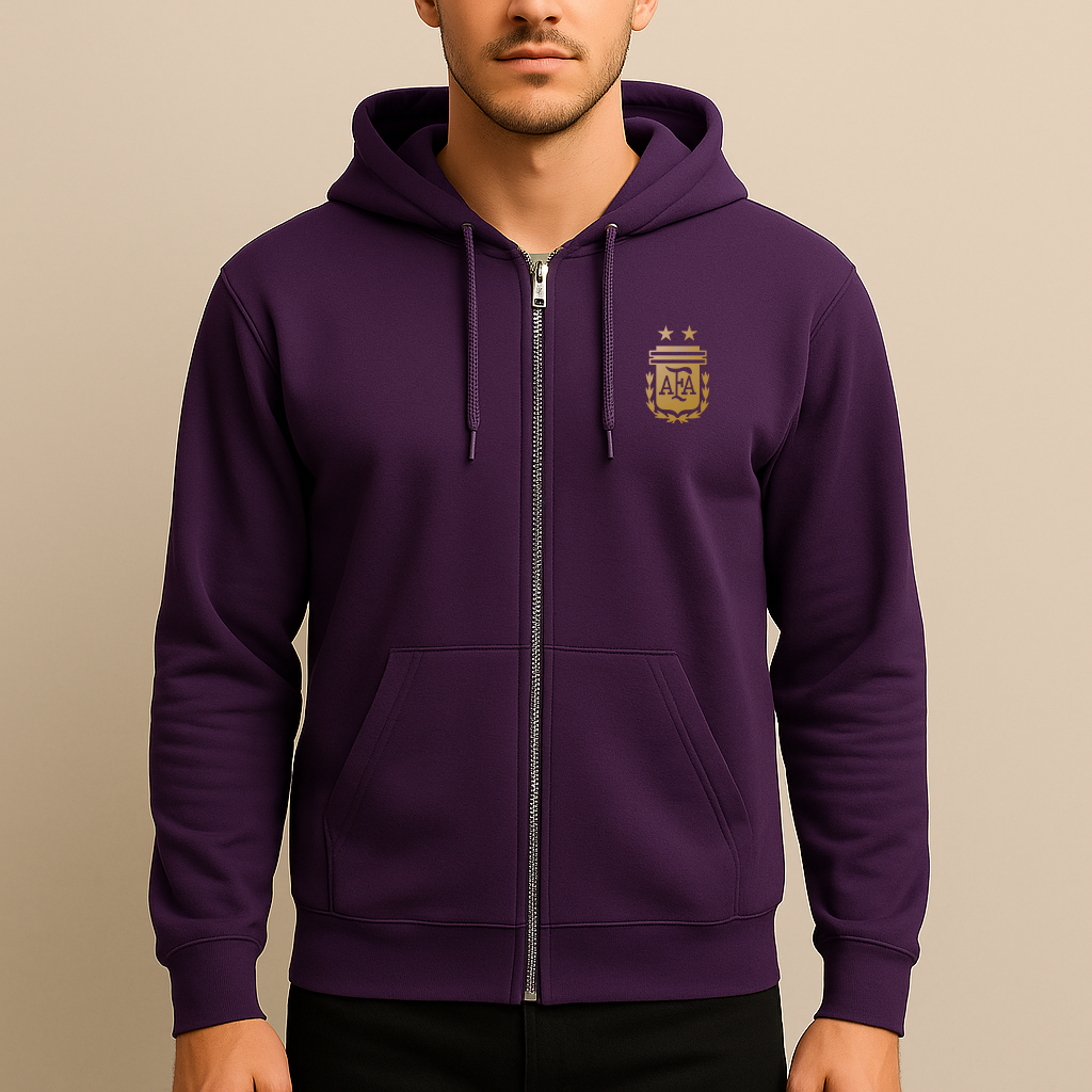 Men's Argentina Soccer Zipper Hoodie