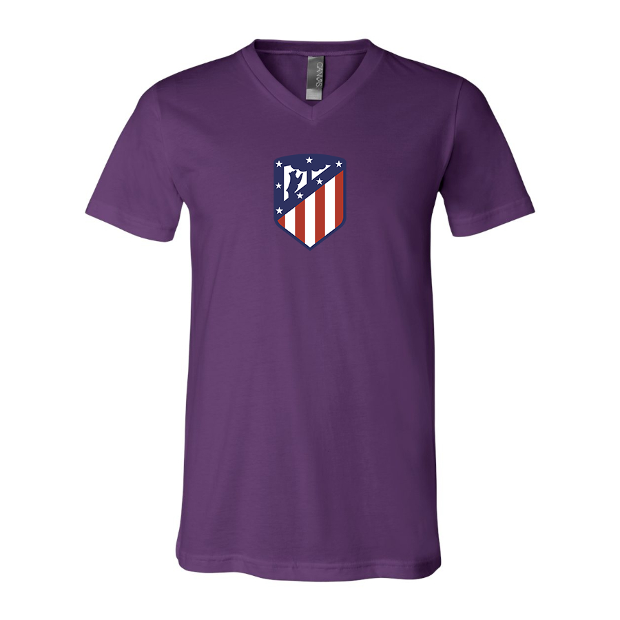 Men’s Atletico Madrid FC - BELLA + CANVAS - Jersey V-Neck Tee - 3005
