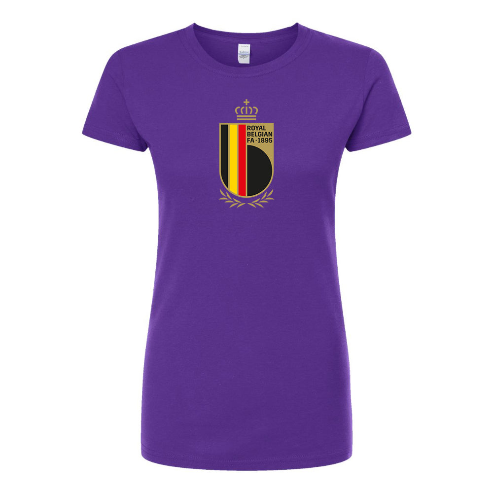 Women’s Belgium National Soccer Team Round Neck T-Shirt