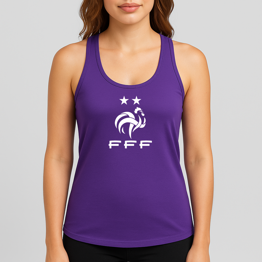 Women's France Soccer Racerback Tank Top