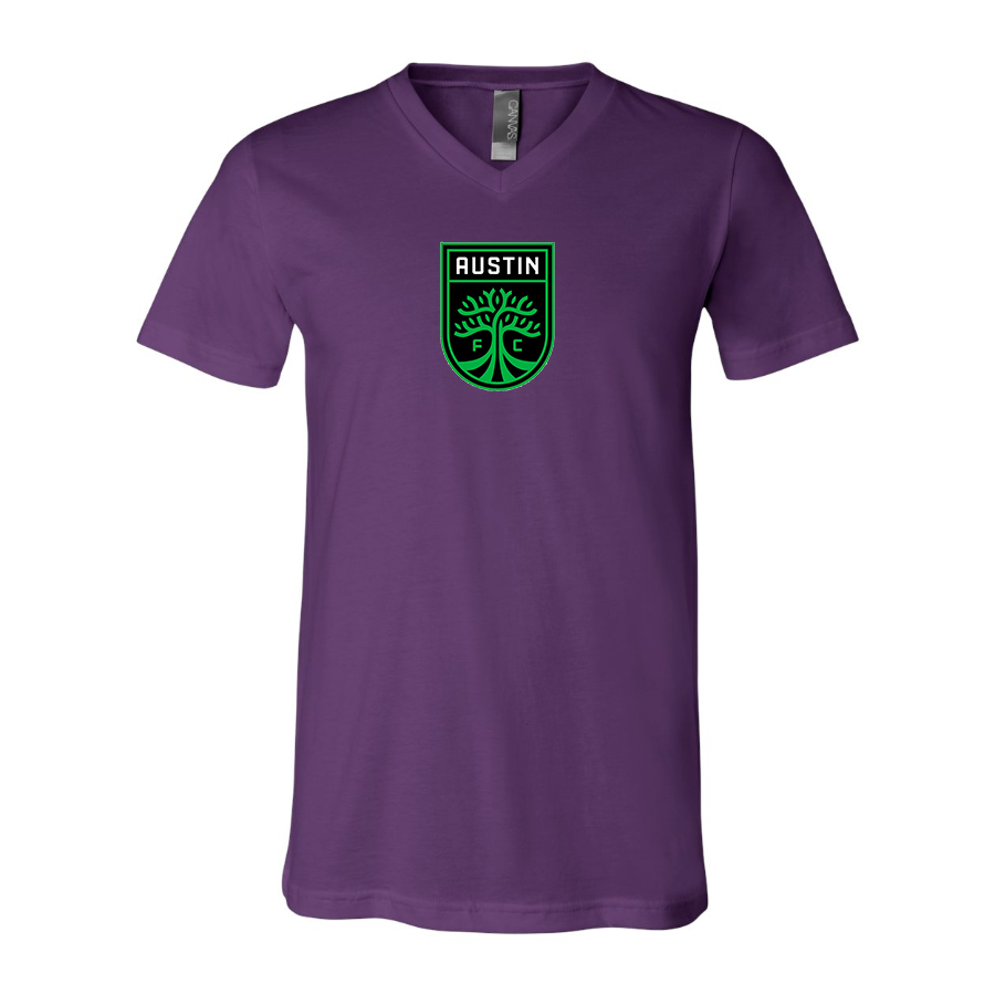 Men’s Austin FC - BELLA + CANVAS - Jersey V-Neck Tee - 3005