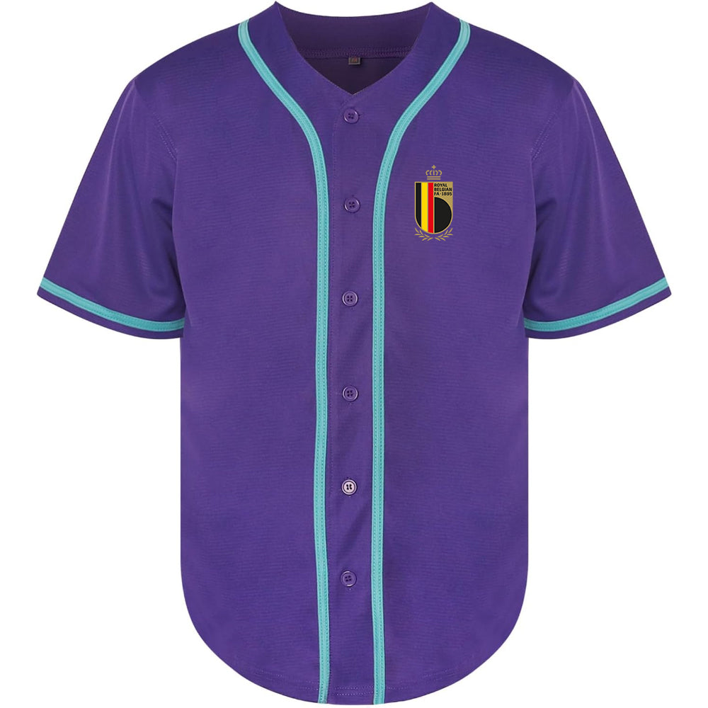 Men's Belgium National Soccer Team Baseball Jersey