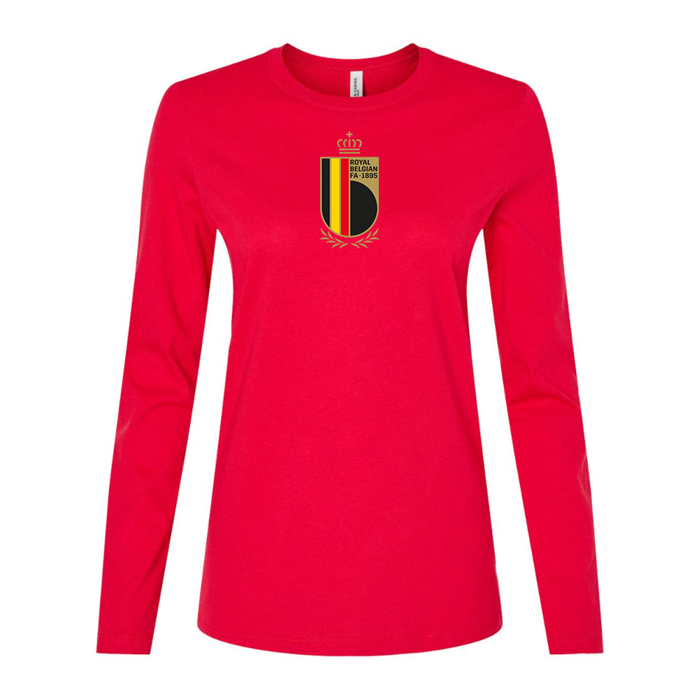 Women's Belgium National Soccer Team Long Sleeve T-Shirt