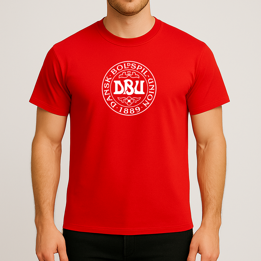 Men's Denmark Soccer Cotton T-Shirt