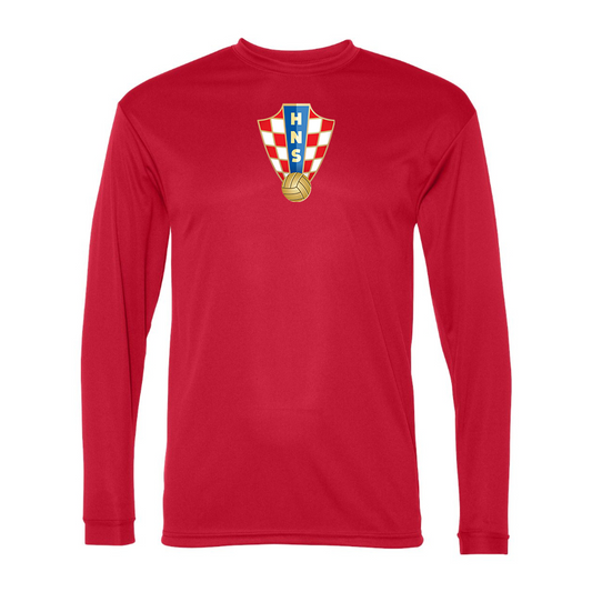 Men’s Croatia National Soccer Team Performance Long Sleeve T-Shirt