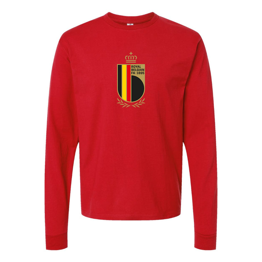 Men's Belgium National Soccer Team Long Sleeve T-Shirt