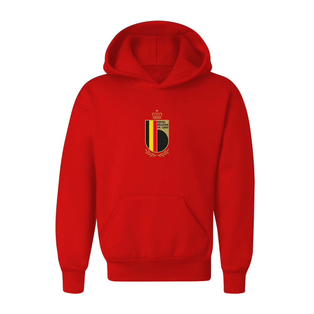 Youth Kids Belgium National Soccer Team Pullover Hoodie