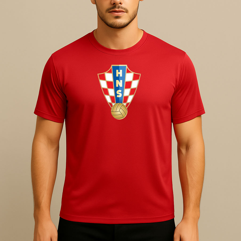 Men's Croatia National Soccer Team Polyester T-Shirt