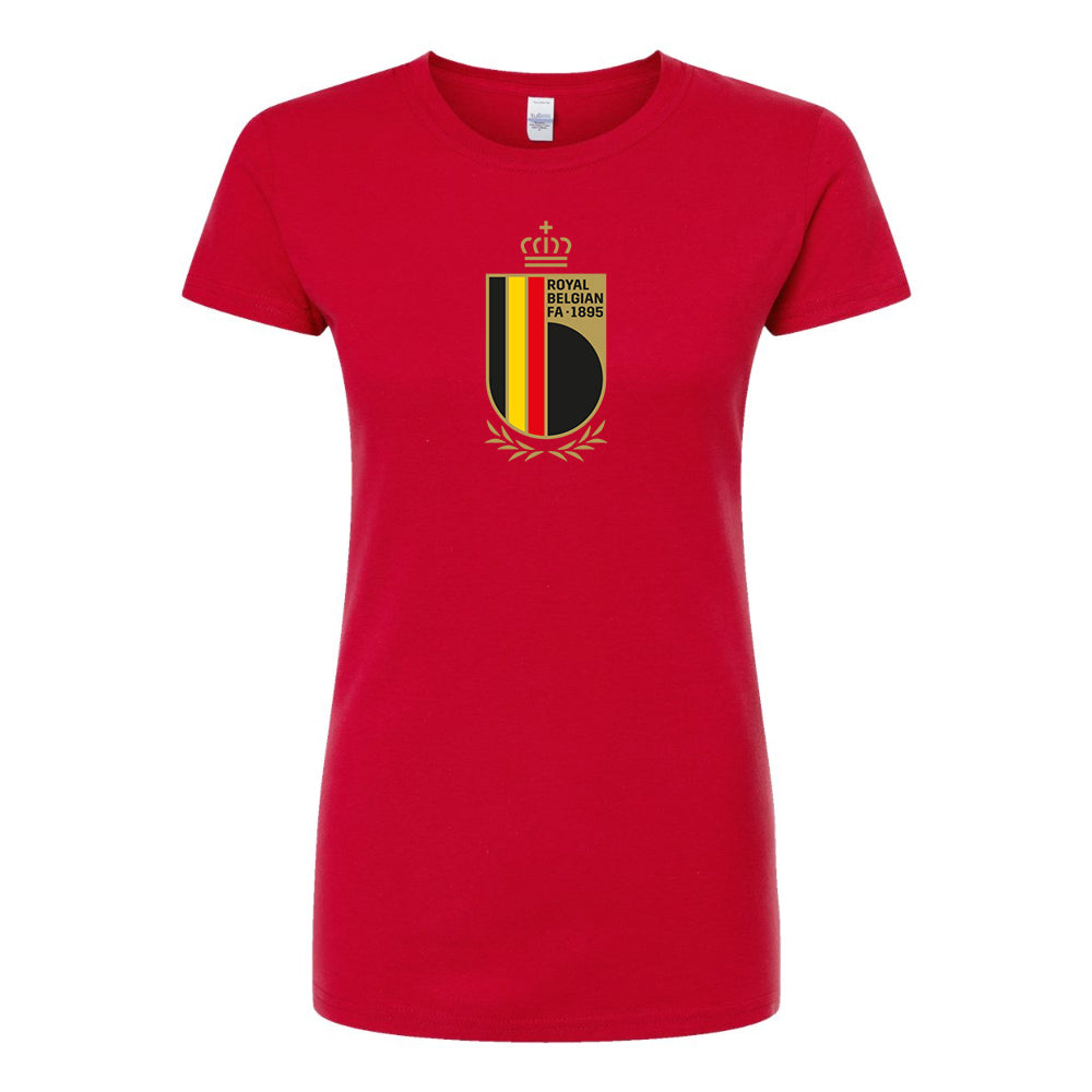 Women’s Belgium National Soccer Team Round Neck T-Shirt