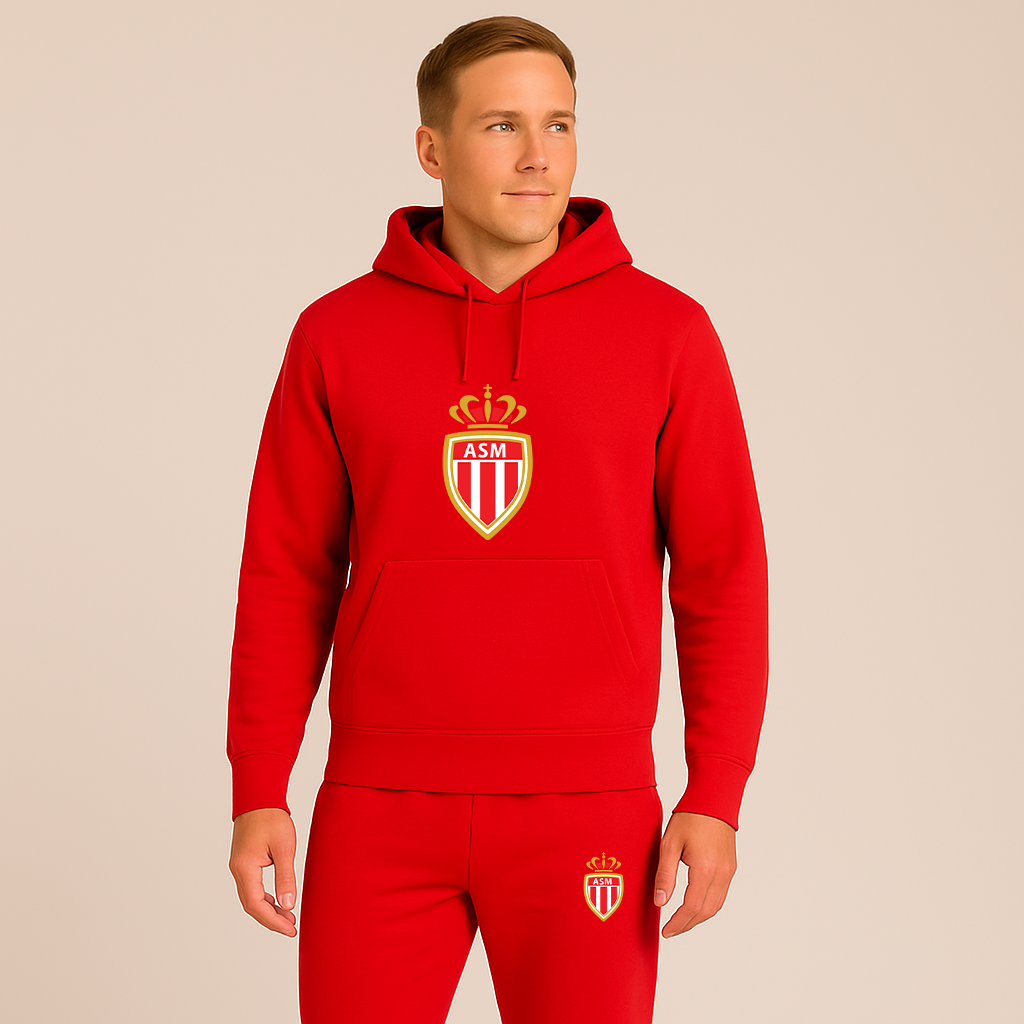 Men's AS Monaco FC Hoodie Joggers Set