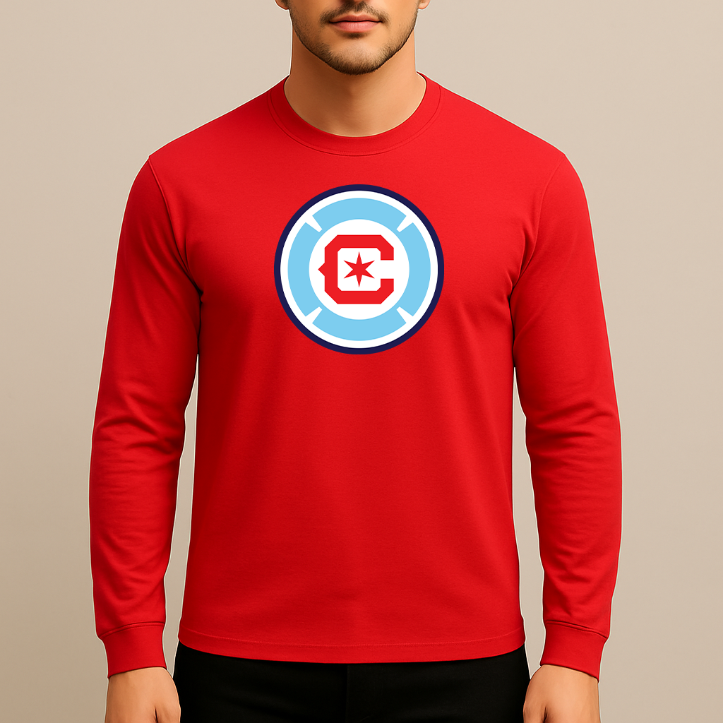 Men's Chicago Fire Soccer Long Sleeve T-Shirt