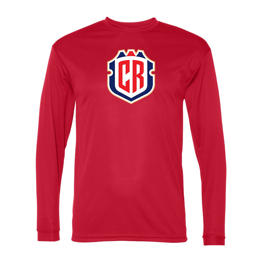 Men’s Costa Rica National Soccer Team Performance Long Sleeve T-Shirt