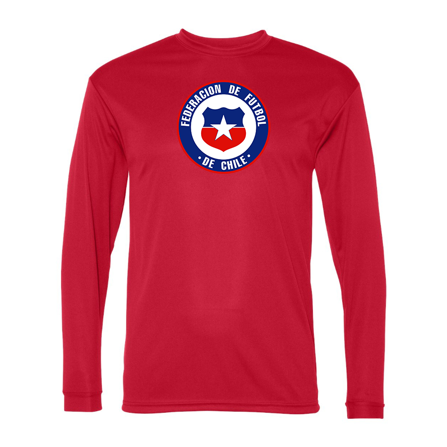 Men’s Chile National Soccer Team Performance Long Sleeve T-Shirt