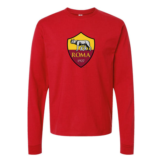Men's AS Roma FC Cotton Long Sleeve T-Shirt