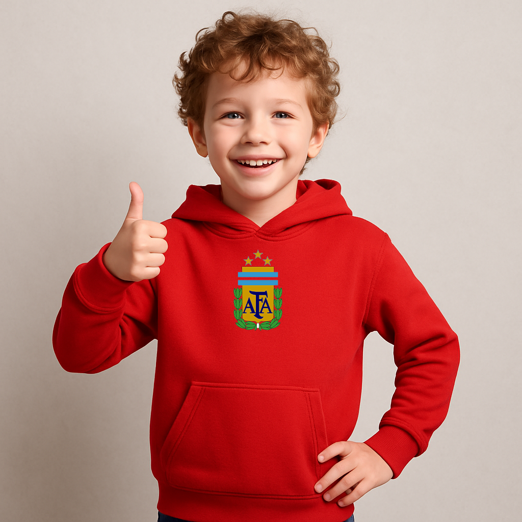 Youth Kids Argentina National Soccer Team Pullover Hoodie