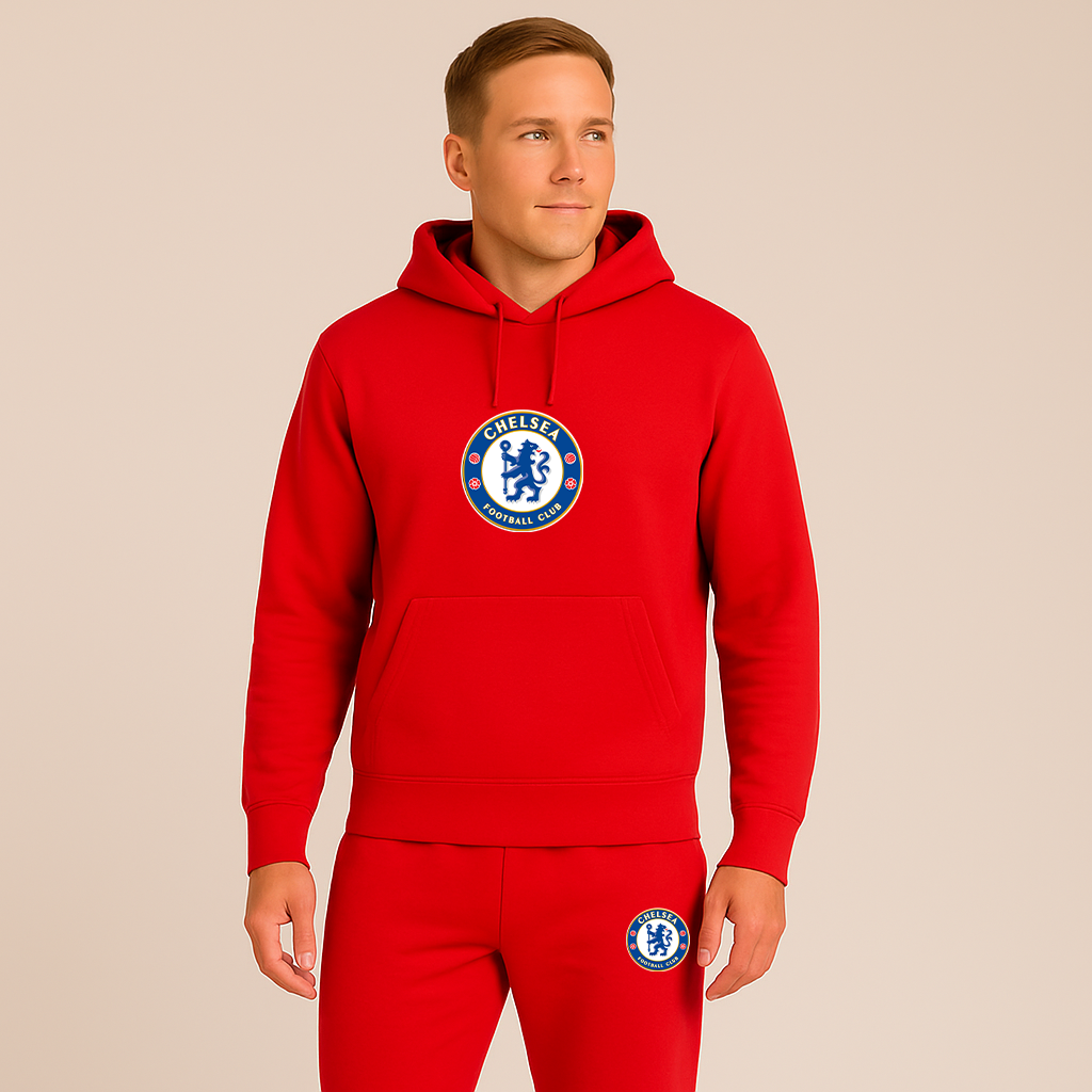 Men's Chelsea Soccer Logo Hoodie Joggers Set